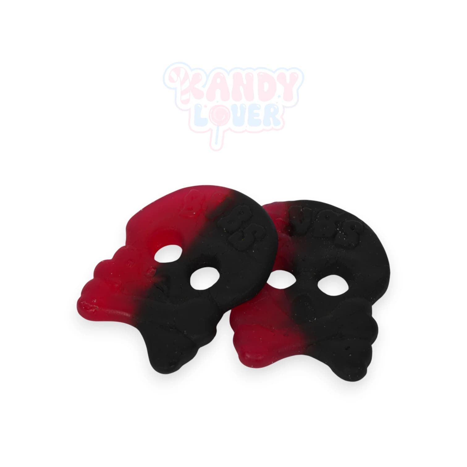 BUBS Raspberry Salty Licorice Skull, Swedish candy from Kandy Lover.