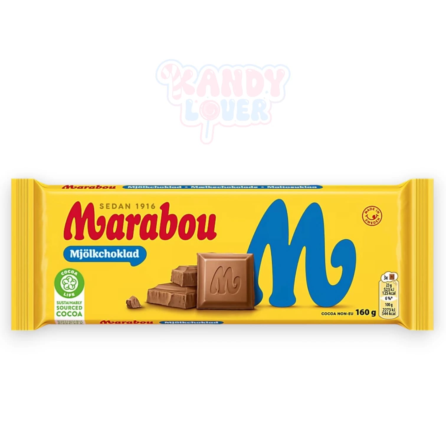 Marabou Milk Chocolate, iconic Swedish chocolate bar from Kandy Lover.
