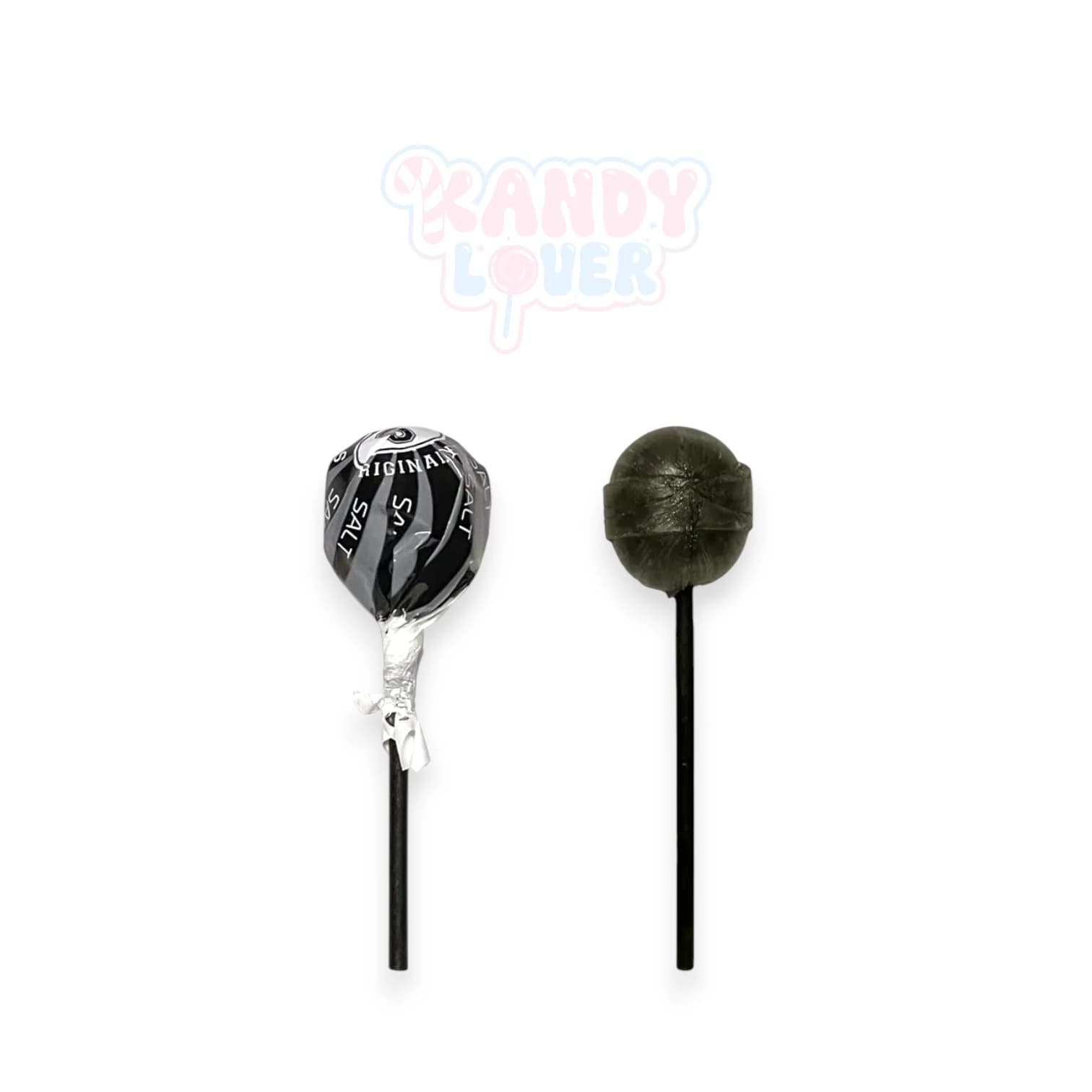 S-Mark Licorice Lollipop, Swedish salty licorice candy from Kandy Lover.