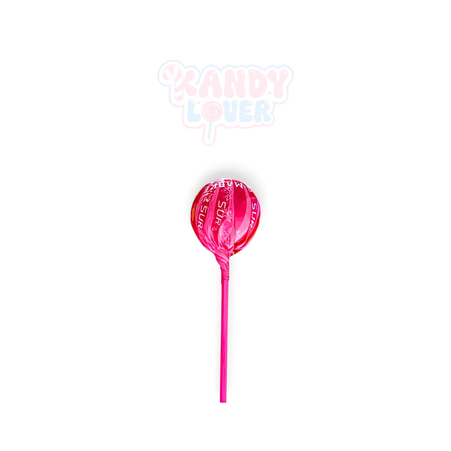 S-Mark Sour Raspberry Lollipop, Swedish sour candy from Kandy Lover.