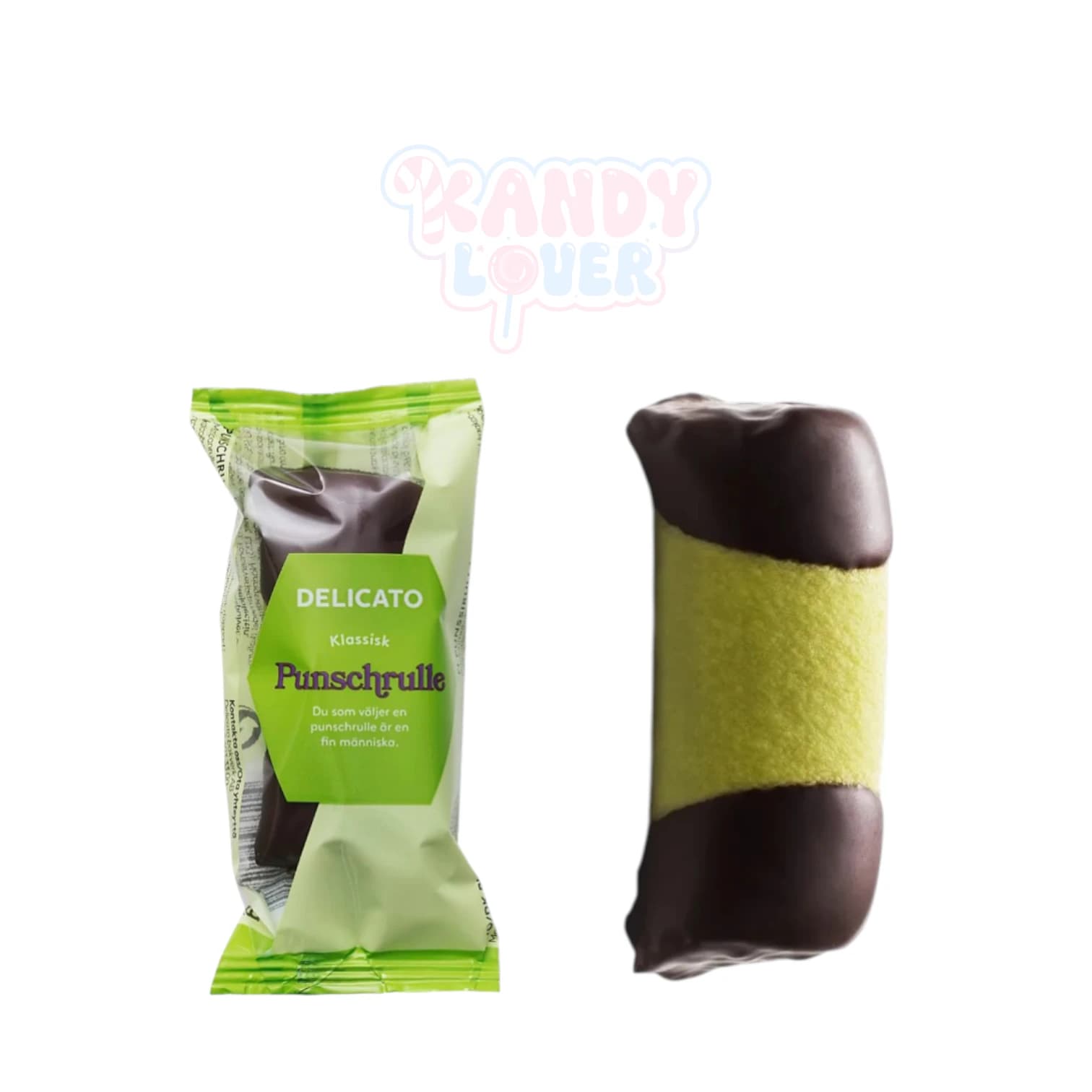 Swedish Punschrulle, classic marzipan punch roll from Kandy Lover.