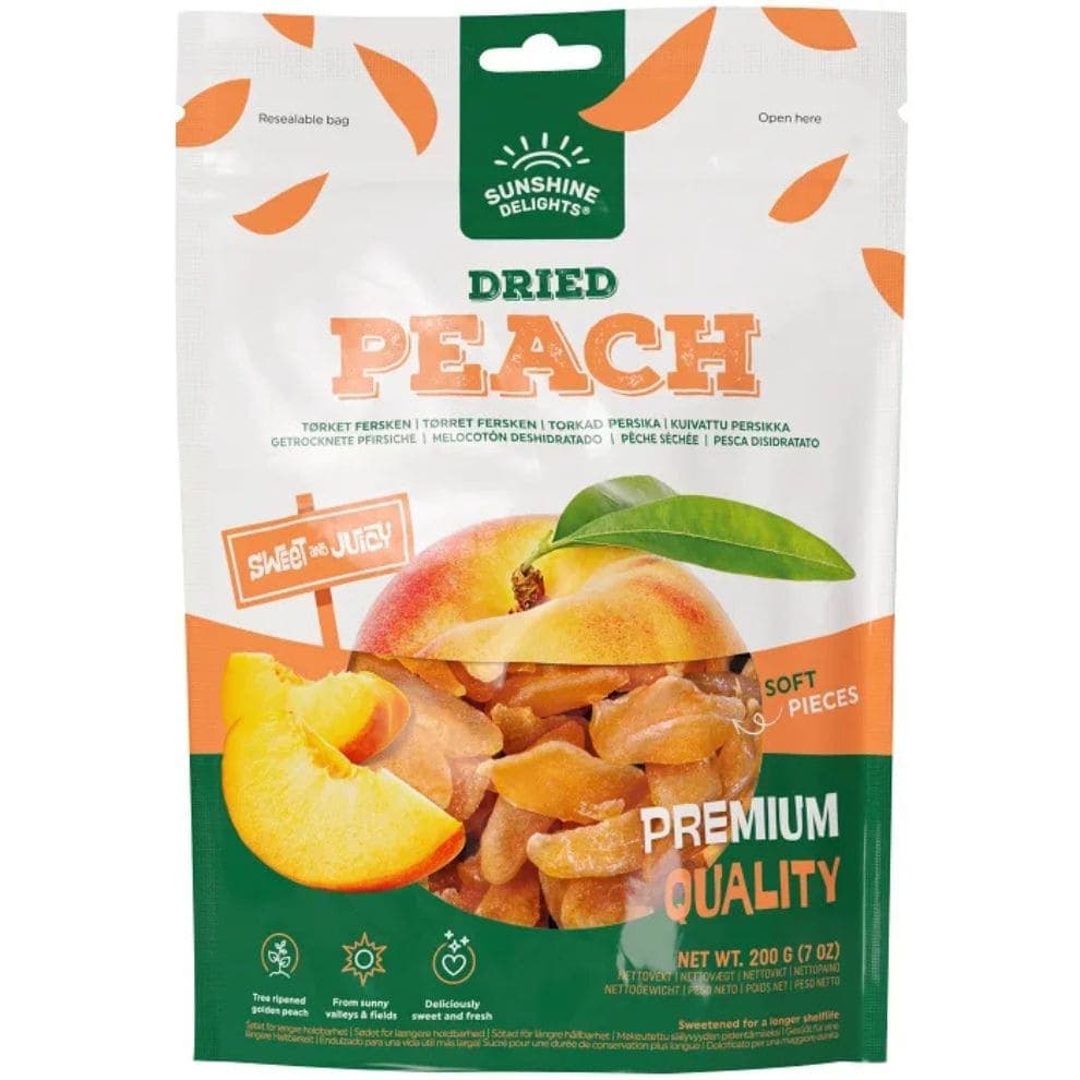 Dried Peach Sunshine Delights 200g, Dried Peach Snack from Kandy Lover.