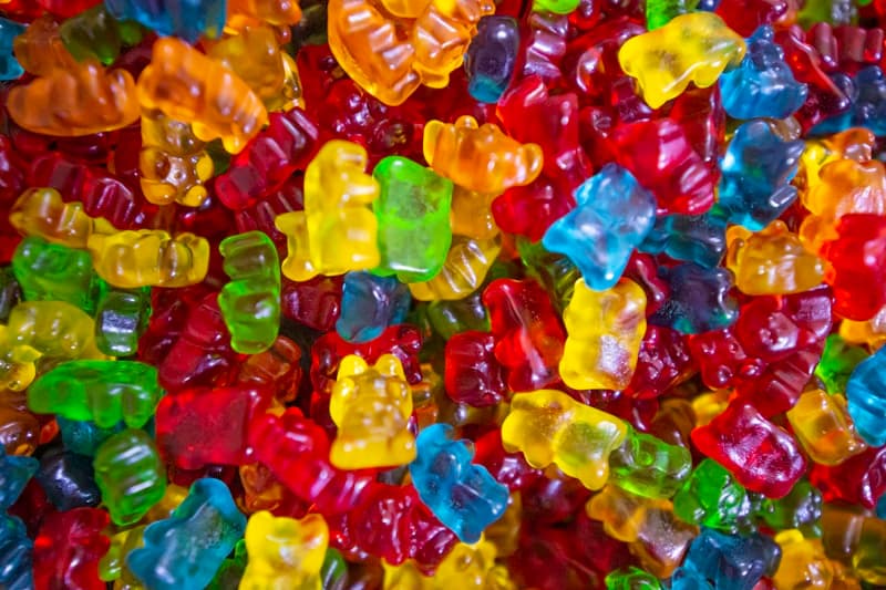 Swedish candy flat lay